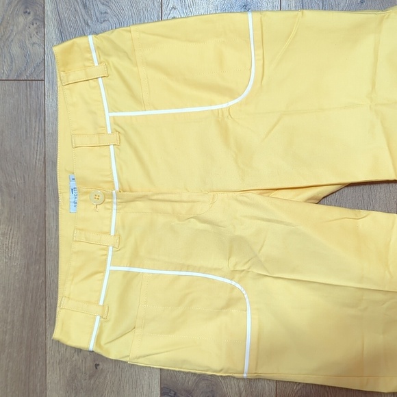 Ashworth Easy Essentials Golfing Cropped Trousers Ladies Yellow Luxe Old Money 6 - Picture 3 of 8